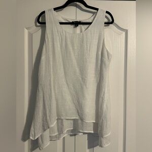 AB Studio Cream Sleeveless Blouse